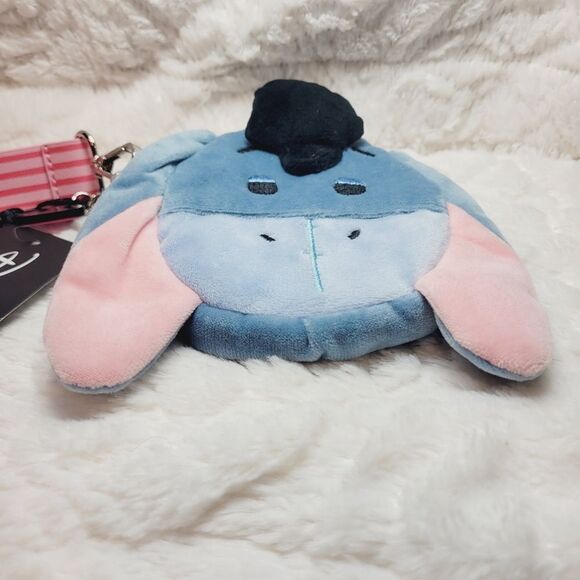 Bioworld Disney Winnie the Pooh Eeyore Figural Coin Purse Wristlet Plush New OOS - Picture 6 of 11